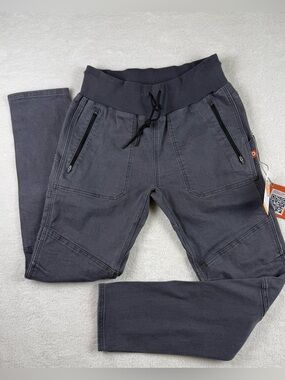 NEW Dovetail Workwear Women’s Christa DIY Cargo Pants Magnet Grey Denim Sz 10/12